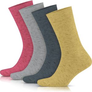 GoWith Biologisch Katoen Sokken-4 paar-Linnen Sokken-Maat 39-42