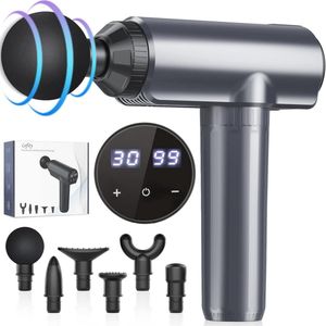 Professioneel Massagepistool met 30 Snelheidsinstellingen en 6 Massagekoppen voor Diepe Spierverlichting