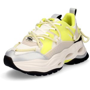 Buffalo dames sneaker Triplet Lace crème limoen