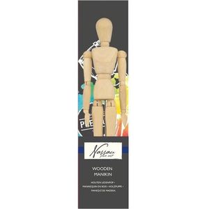 Houten Ledenpop/Tekenpop Man Anatomie 30 cm - Modelpop Mensen Tekenen/Schilderen