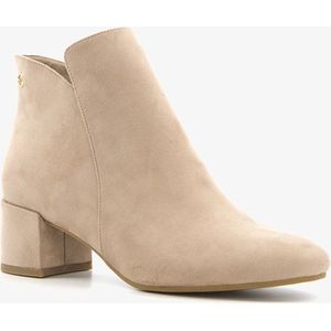 Tamaris dames enkellaarsjes met hak beige - Maat 39