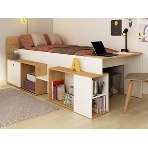 Vente-unique Bed kind hout natuurlijk licht 90 x 200 cm