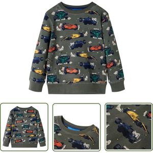 vidaXL Meisjestrui - Kindertrui - Kindertrui 140 kakikleurig - Jongenstrui - Kindermode - Kattoenen Kleding