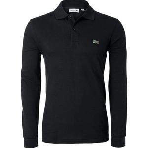 Lacoste Classic Fit polo lange mouw - zwart - Maat: L