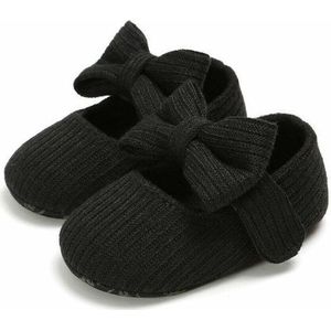 Babyschoenen - Baby schoentjes Meisje - Zomer - Sloffen - Zwart - Maat 21 - 12-15 maanden