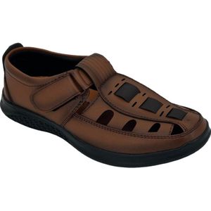 New Generation® Sandalen Heren - Instappers Heren - Lichtgewicht Heren Sandalen - Klittenband Sluiting - Mustard - Maat 44