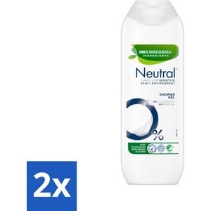 2 x Neutral - Douchegel - Gevoelige Huid - 0% Kleurstof & Parfum - Met Plantaardige Glycerine - 250 ml - Douchegel - Gevoelige Huid - Hypoallergeen - Zonder Kleurstoffen - Zonder Parfum