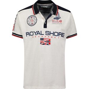 Polo Shirt Heren Wit Geographical Norway Royal Shore Kamacho - M
