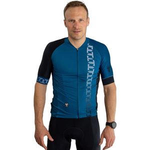 TriTiTan Titanium Pro Cycling Jersey Short Sleeve - Fietstrui - Fietsshirt - Blauw - 2XS