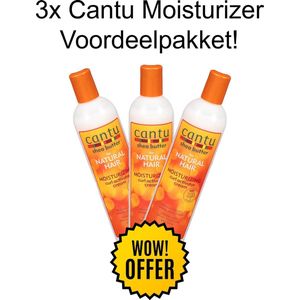 Cantu for Natural Hair Moisturizing Curl Activator Haarcreme | 355 ml | 100%  Shea Butter| Shea moisture | 3 stuks