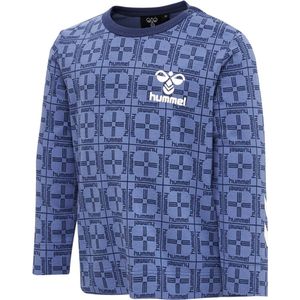 Hummel - Check - T-shirt - Lange Mouwen - Biologisch Katoen - All-over Print