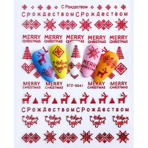 Nagelstickers - Nailart - 3D Stickers - Kerst Stickers - Kerstmis - Nageldecoratie - Nagelversiering (2)