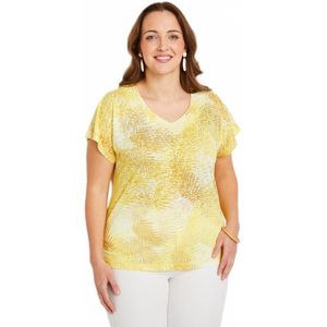 T-shirt met bijgesneden print