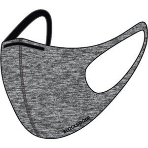 Blackspade Uniseks wasbaar mondkapje volwassenen - Herbruikbaar, stretch katoen - Grijs - Medium