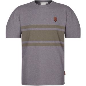 Naketano - T-Shirt - Dark Grey Melange/Olive Melange - Haschisch in der Blutbahn