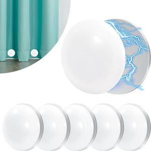 Magnetische gewichten voor gordijnen - 6 stuks wit met magneet voor douchegordijnen, ramen, tafelkleden