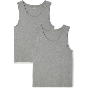 Damart - Set van 2 Essential tanktops van zuiver gekamd katoen - Heren - Grijs - (86-93) S