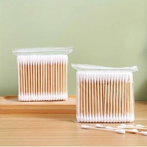 Wattenstaafjes Hout - Bamboe - 3 x 100 stuks - Milieuvriendelijk - Duurzaam