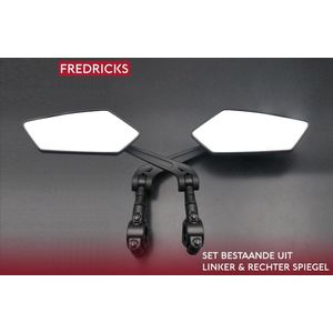 Fredricks - Fietsspiegel 1 SET Linker & Rechter Spiegel - eBike - 360° Verstelbaar - Fiets Spiegel