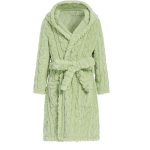 Ibenzoa® Warme en Zachte Fleece Badjas met Capuchon voor Meisjes van 4-14 Jaar