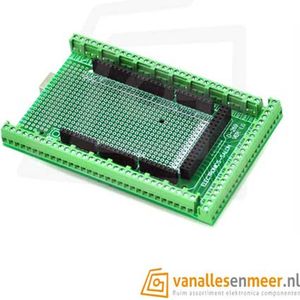 Arduino MEGA screw shield Gesoldeerd