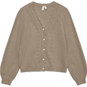 Vero Moda - Vmlya Ls V-hals - Cardigan - Lichtgrijs