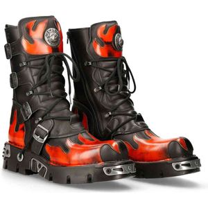 New Rock - M-591-S16 Kniehoge laarzen - 36 Shoes - Oranje/Zwart