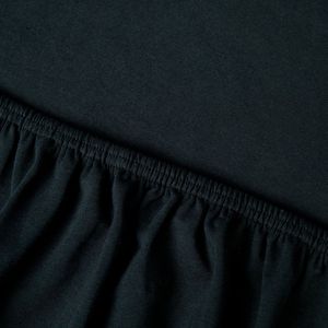 Kayori Tara Topper Hoeslaken Jersey Stretch - 180-200x200-220cm - Biologisch Katoen - Strijkvrij - Zwart