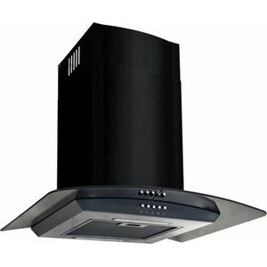 vidaXL Wandafzuigkap 756 m³/u 60 cm roestvrij staal zwart