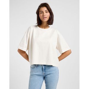 Lee Boxy Cropped T-shirt Met Korte Mouwen Beige XS Vrouw