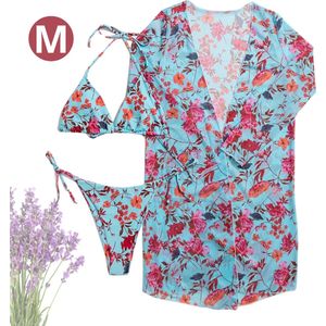 Livano Bikini Dames - Meisjes Bikini - Badpak - Push Up - Vrouwen Badkleding - Zwemmen - Sexy Set - Top & Broekje - Diep Hemelsblauw - Maat M
