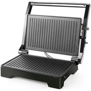 Liva Prime - Elektrische Contactgrill - 801-1200W Vermogen - Non-Stick Teflon Platen - temperatuur regeling - 180° Openbaar Gebruik