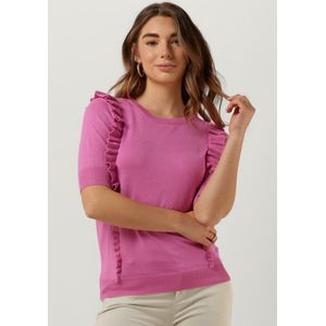 Minus Vesia Knit T-shirt Tops & T-shirts Dames - Shirt - Roze - Maat XXL