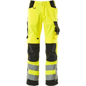 Mascot Safe Supreme Broek met kniezakken 15579-860 - Hi-Vis geel/zwart