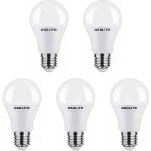 Asalite - LED Lamp A60 - E27 Fitting - 7W - 630 Lumen - 6500K Koud Wit Daglicht - 5 Stuks