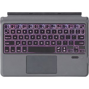 Toetsenbord geschikt voor Microsoft Surface Go / Go 2 / Go 3 - QWERTY - Bluetooth Toetsenbord Cover - Met Touchpad en Toetsenbord Verlichting - Grijs