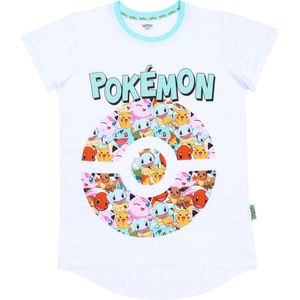 POKEMON witte en muntblouse