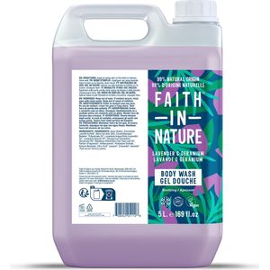 Faith in Nature - Lavendel & Geranium - Bad-en Douchegel - 5L