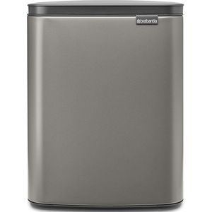 Brabantia Bo Prullenbak - 12 liter - Platinum