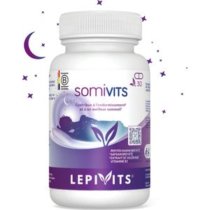 Somvits - 30 Groentecapsules - Hulp bij het Vinden van een Slaaphersteller - Gemaakt in België