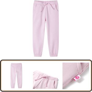 Kinderjoggingbroek - Lichtroze - Maat 116 Kinderjoggingbroek - Kinderjoggingbroeken - Kinderkleding - Kinderkled