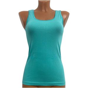 2 Pack Top kwaliteit dames hemd - 100% katoen - Turquoise - Maat L