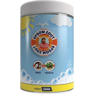 Aquaswan Epsom spazout Tropisch bubbelparadijs - Voor spa, whirlpool en hottub - verrijkt met vitamine C en E - Geniet van het Beste van Twee Werelden: Aquaswan Epsom jacuzzi zout Tropical Geur, Verrijkt met Vitamine C en E! - Spa geur jacuzzi