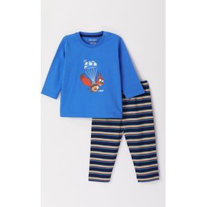 Woody pyjama baby unisex - blauw - eekhoorn - 222-3-PLS-S/832 - maat 56