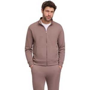 FALKE Basic Apparel Light Sweat Zip zacht comfortabel katoen sweater heren bruin - maat S