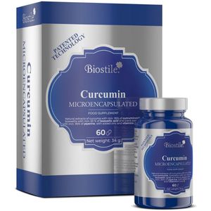 Biostile – Curcumine Microingekapseld – Curcumine voor Celbescherming - Antioxidantondersteuning – 60 Capsules