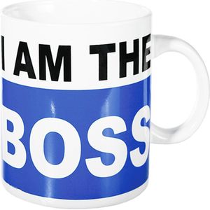 I Am The Boss XXL Mok - Koffiemok - Drinkbeker - Keramisch - Vaatwasserbestendig - Magnetronveilig - 850 ML