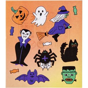 6 Vellen Halloween Stickers - 72 stickers - Uitdeelcadeaus - Traktatie voor Kinderen - Stickers voor Kinderen
