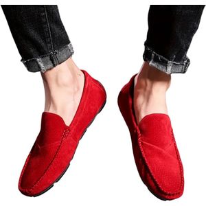 Bovista Loafers Heren - Met Hak - Herenschoenen - Instappers - Rood - Maat 37.5