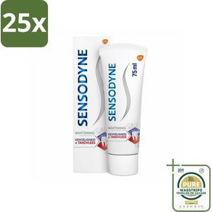 25 x Sensodyne - Tandpasta - Gevoeligheid & Tandvlees - Whitening - Gevoelige Tanden - 75 ml - Grootverpakking - Gevoelige Tanden - Tandvleesbescherming - Tandpasta - Whitening - Gevoeligheid